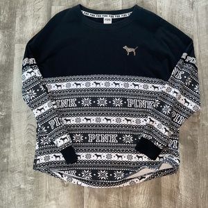 Pink Victoria’s Secret bling Christmas shirt